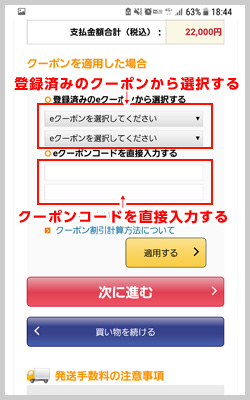 �i1�j�u�N�[�|���R�[�h�𒼐ړ��͂���v���փN�[�|���ԍ� �X�}�z�摜